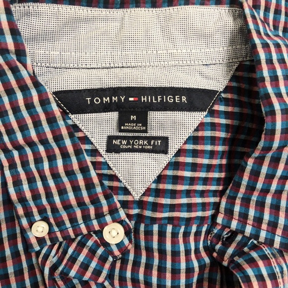 TOMMY HILFIGER New York Fit Check Shirt, Size M - Picture 7 of 8